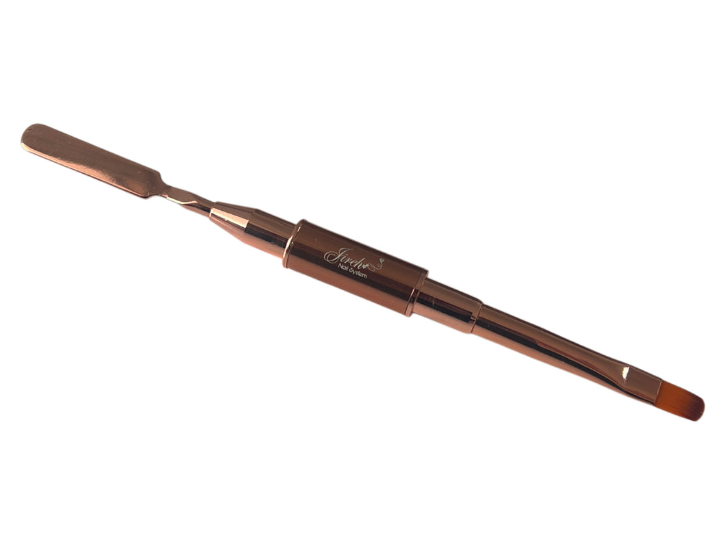 Pincel Dual para Gel  (Rose Gold)